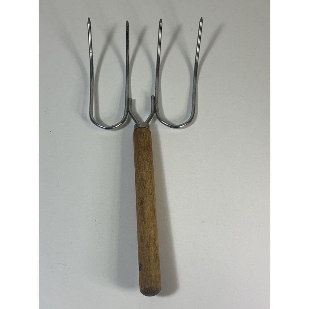 VTG 4 Prong Kitchen Curved Roasting Fork